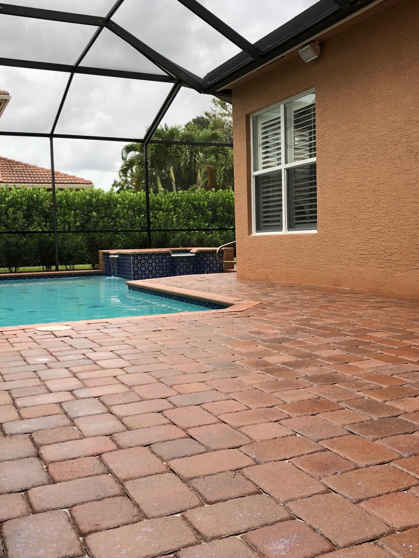 Pool deck refresh before and after